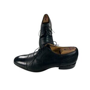 Giorgio Brutini Vintage Mens Size 10 M Black Leather Cap Toe Dress Shoes